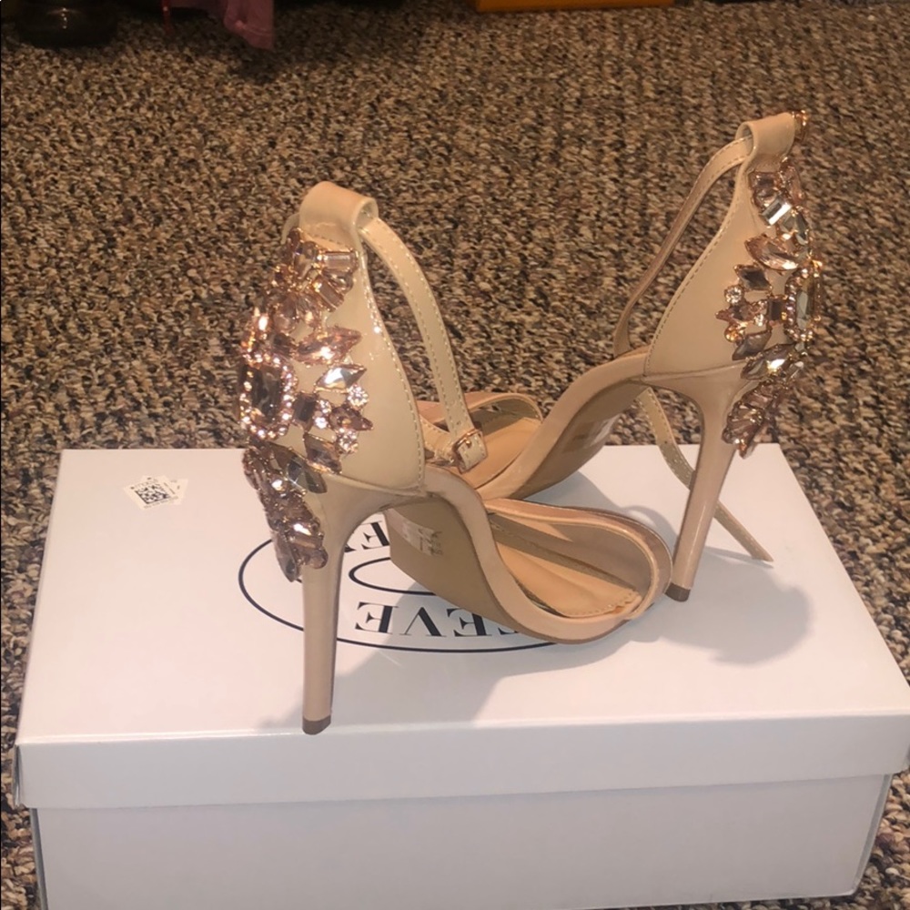 New shoes with diamonds on the heels